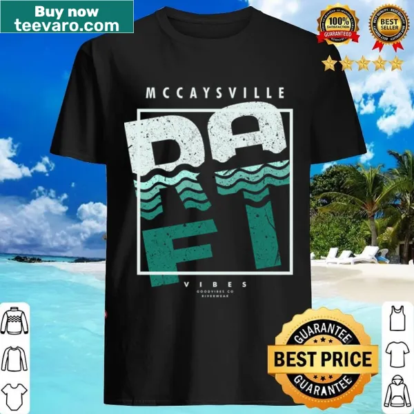 Vintage-style river rafter shirt with nature theme