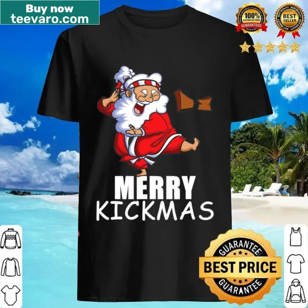 Funny karate Santa shirt for family matching pajamas