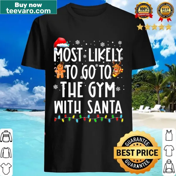 Funny gym lover Christmas shirt with Santa theme.