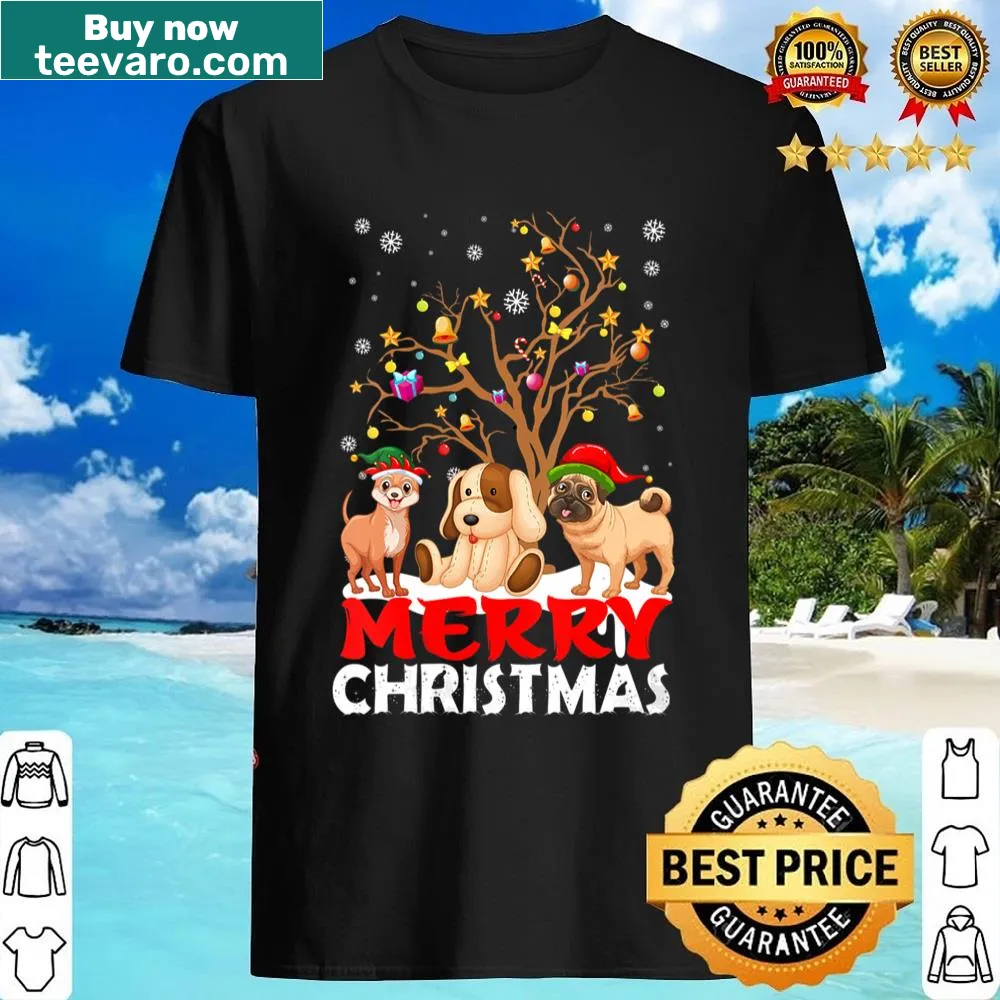 Funny Merry Christmas shirt for dog lovers with festive graphics