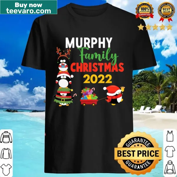 V-neck shirt with Murphy family name design for Christmas