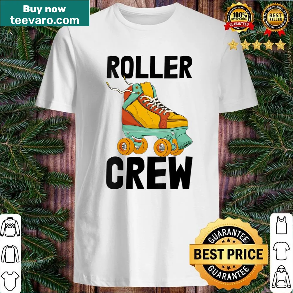 Funny shirt for women featuring 'Roller Crew' text for skaters