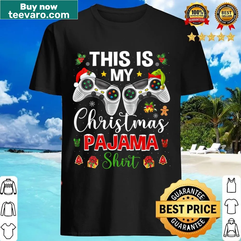Whimsical Santa Elf gamer shirt with humorous text for Christmas