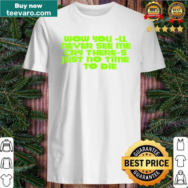 Shirt displaying lyrics from Billie Eilish's songs
