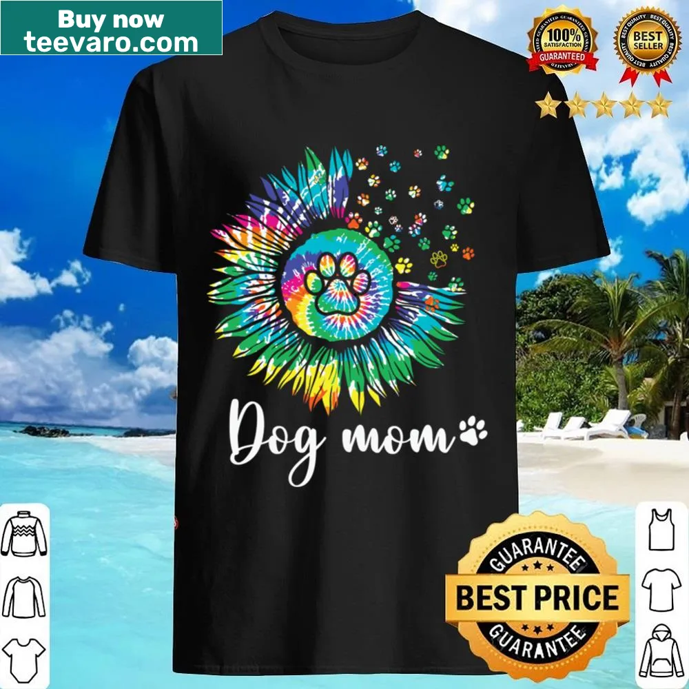 Dog Mom tee with playful typography celebrating dog ownership