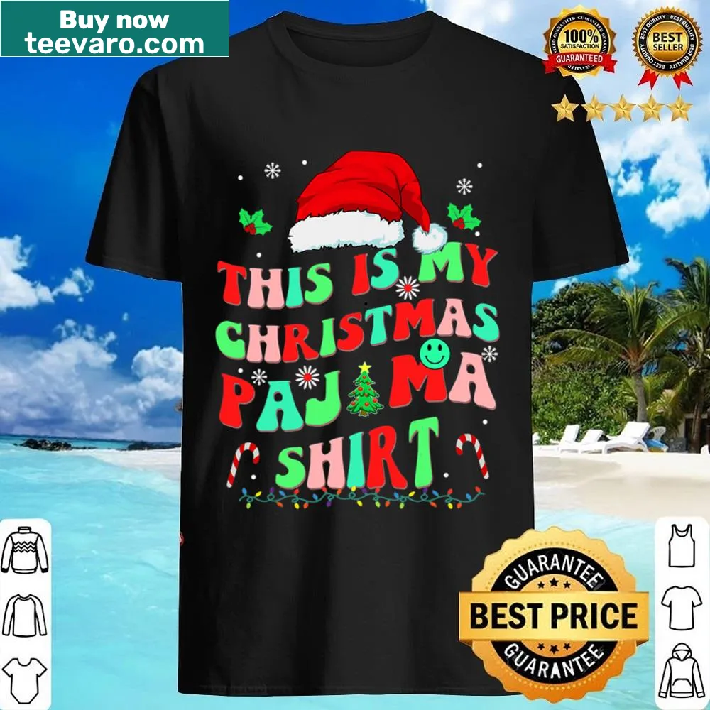 Retro 'This Is My Christmas Pajama' shirt for family