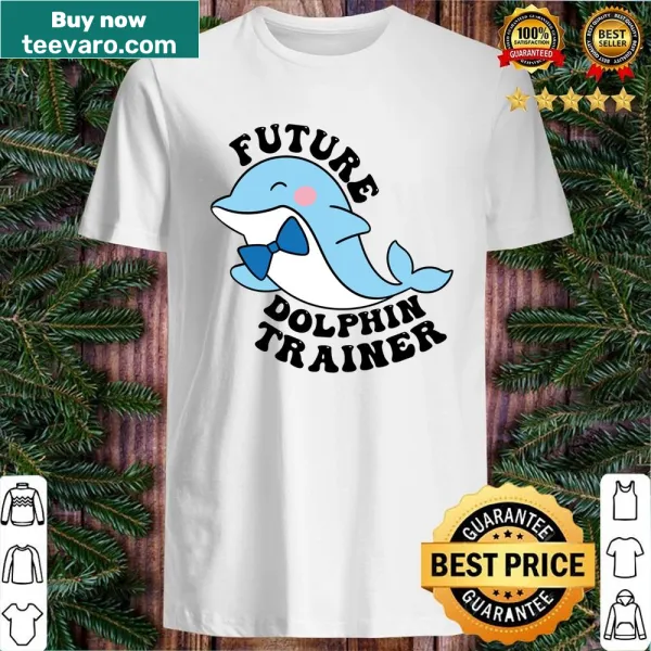 Cute dolphin trainer illustration on a casual shirt
