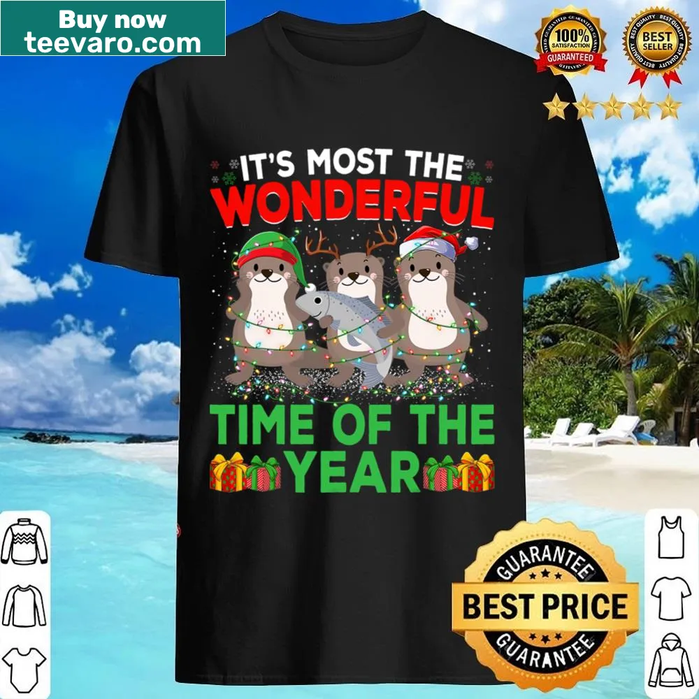Illustrated otter with text 'It's Most The Wonderful Times Of The Year' on shirt