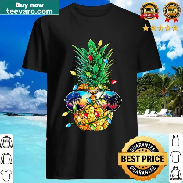 Shirt with pineapple and Christmas lights design