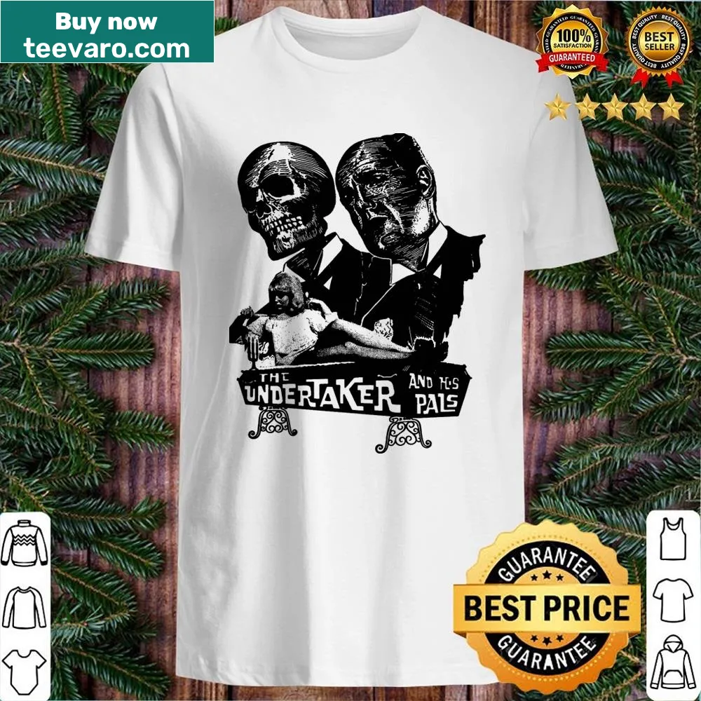 The Undertaker with friends graphic t-shirt, featuring wrestling theme