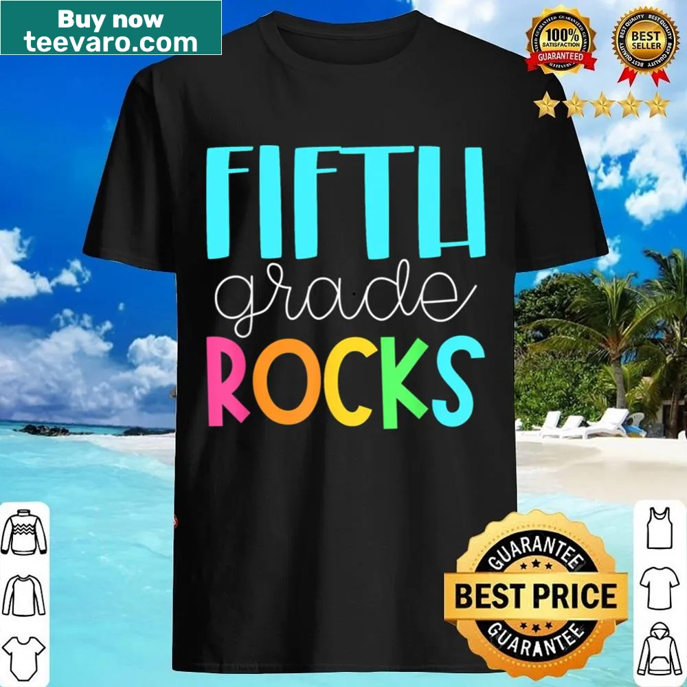 Teacher shirt celebrating 5th grade with bold text