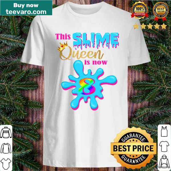 Birthday shirt for 8-year-old with slime theme