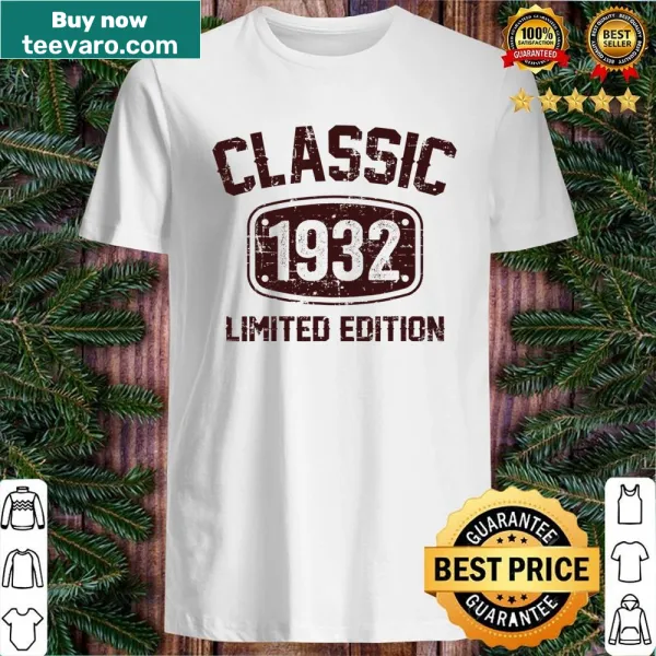 90th birthday shirt with '90 Years Old' and '1932' text