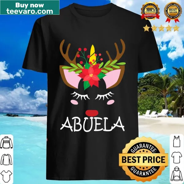 Funny Christmas shirt with unicorn and reindeer design