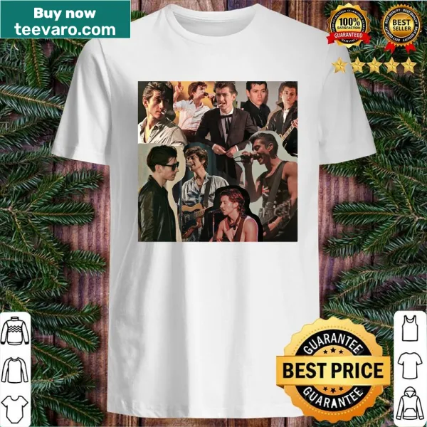 Illustrative collage shirt inspired by Alex Turner and Arctic Monkeys