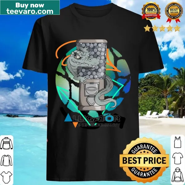 Vintage-style shirt featuring a fun alligator vending graphic
