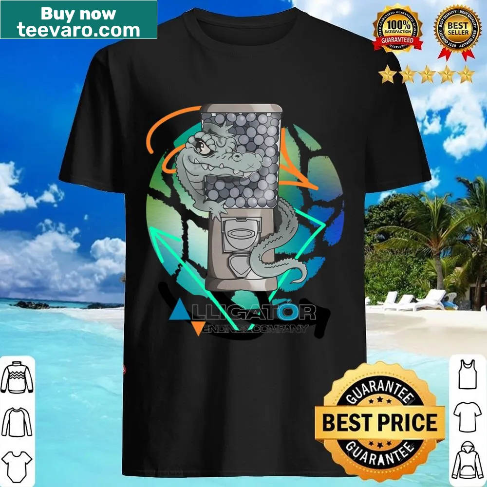 Vintage-style shirt featuring a fun alligator vending graphic