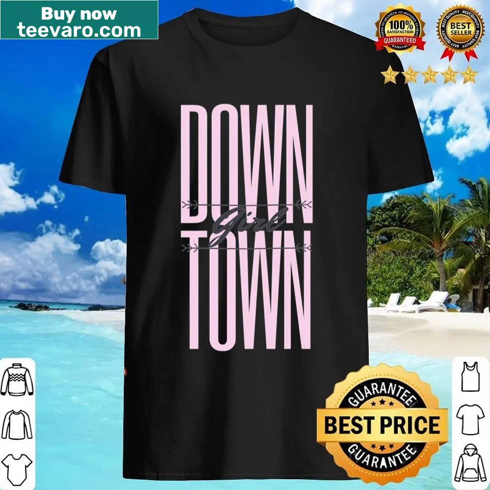 Stylish graphic celebrating downtown living in a fitted shirt.