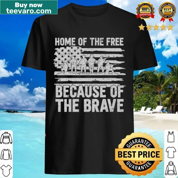 Shirt featuring the American flag and 'Home Of The Free' text