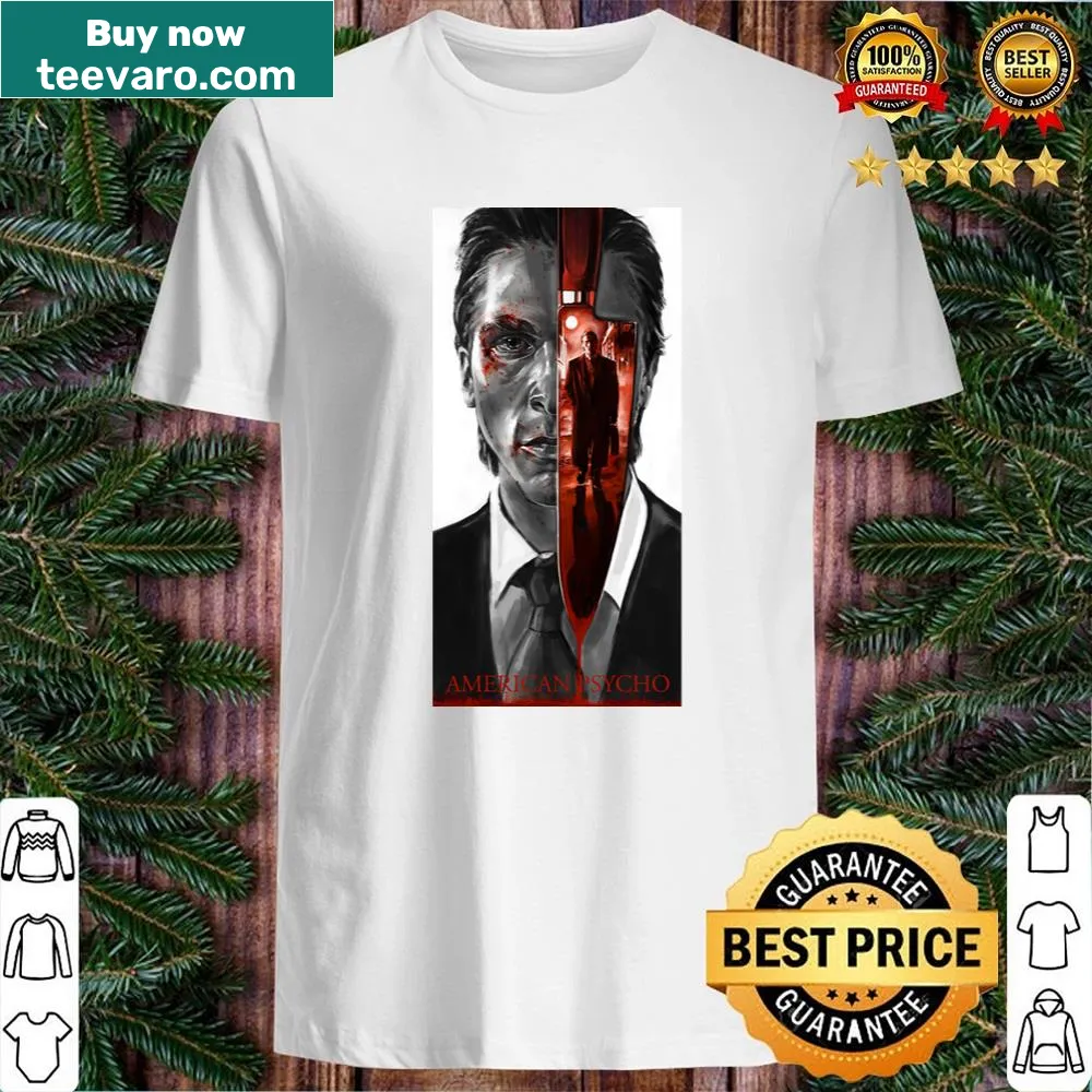 Edgy tribute shirt to American Psycho with stylized text