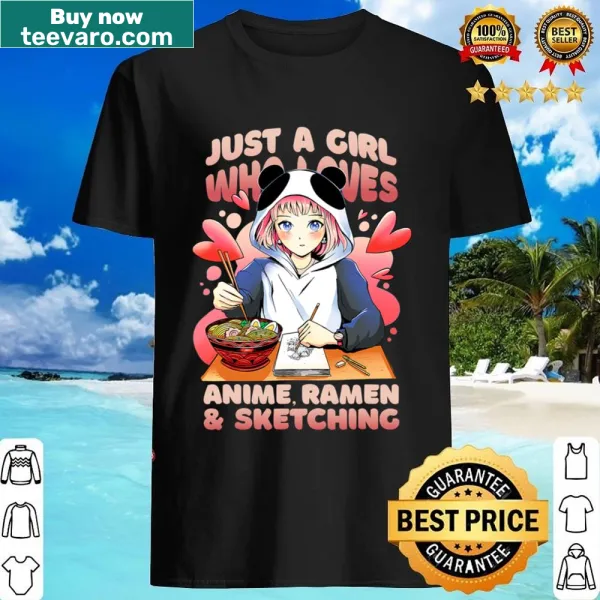 Anime Ramen graphic T-shirt for teens