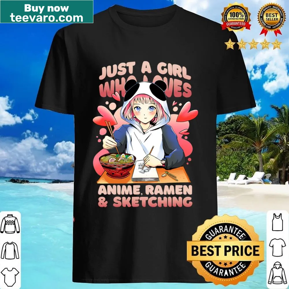 Anime Ramen graphic T-shirt for teens