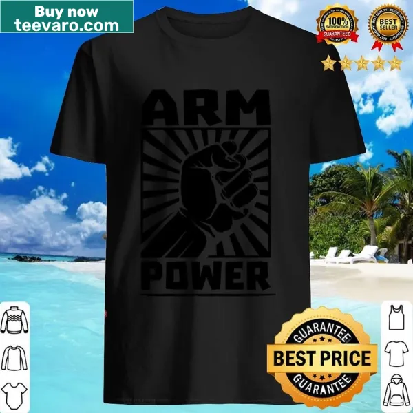 Vintage-style shirt celebrating arm wrestling strength