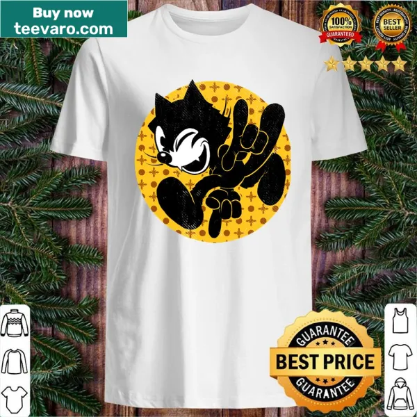 Vintage-inspired Felix The Cat shirt revealing animation secrets.