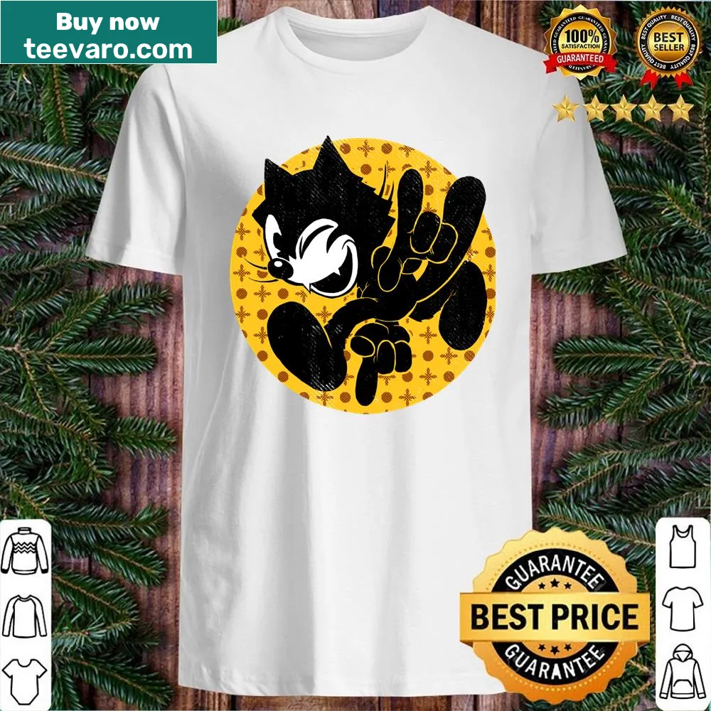 Vintage-inspired Felix The Cat shirt revealing animation secrets.