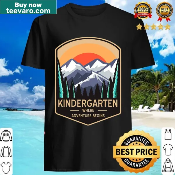 Whimsical shirt for kids celebrating kindergarten adventures