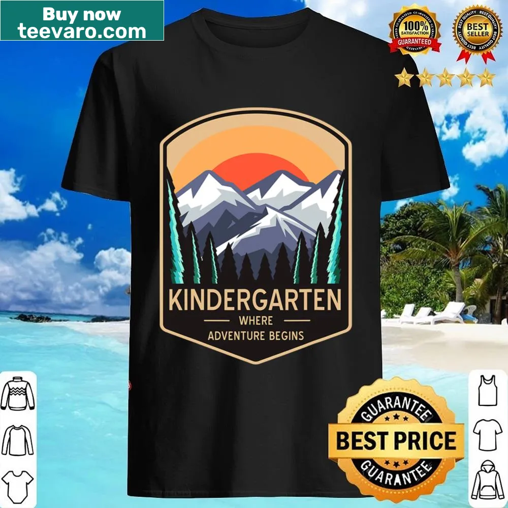 Whimsical shirt for kids celebrating kindergarten adventures