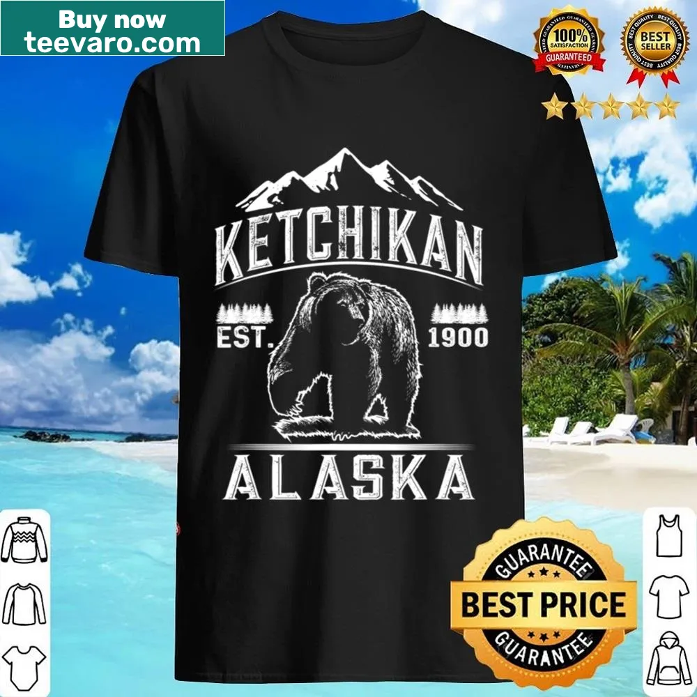 Vintage bear graphic t-shirt representing Ketchikan, Alaska