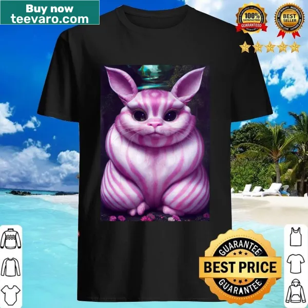 Racerback shirt featuring a whimsical illustration of the Cheshire Cat