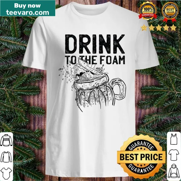 Whimsical design of a ship made of beer on a casual shirt