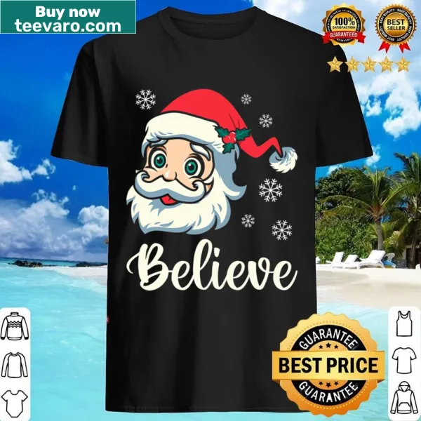 Festive shirt with the message 'Believe' for Christmas