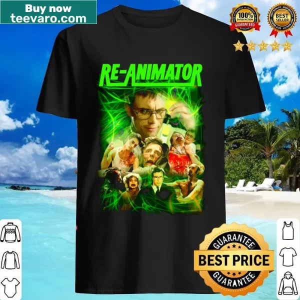 Limited edition Reanimator-themed shirt with humorous graphic design