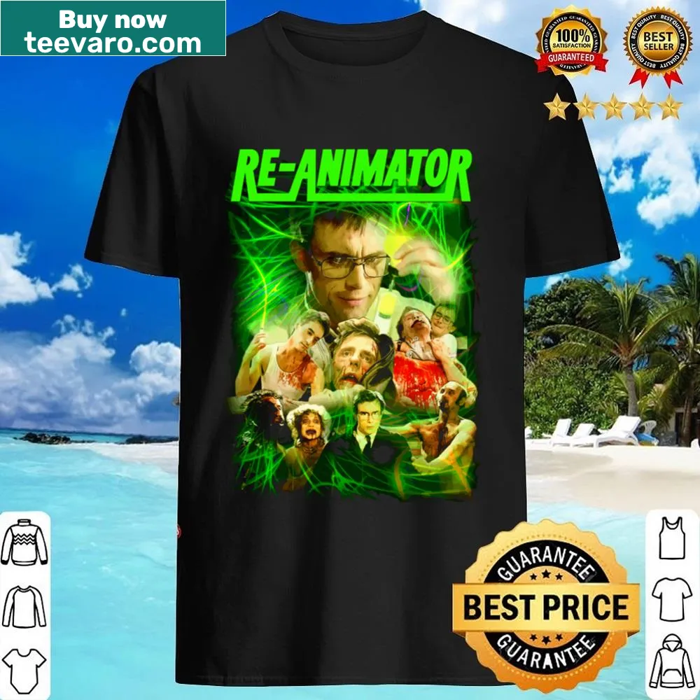 Limited edition Reanimator-themed shirt with humorous graphic design
