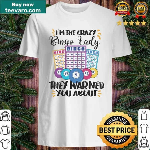 Typographic design with bingo cards on shirt for grandmas