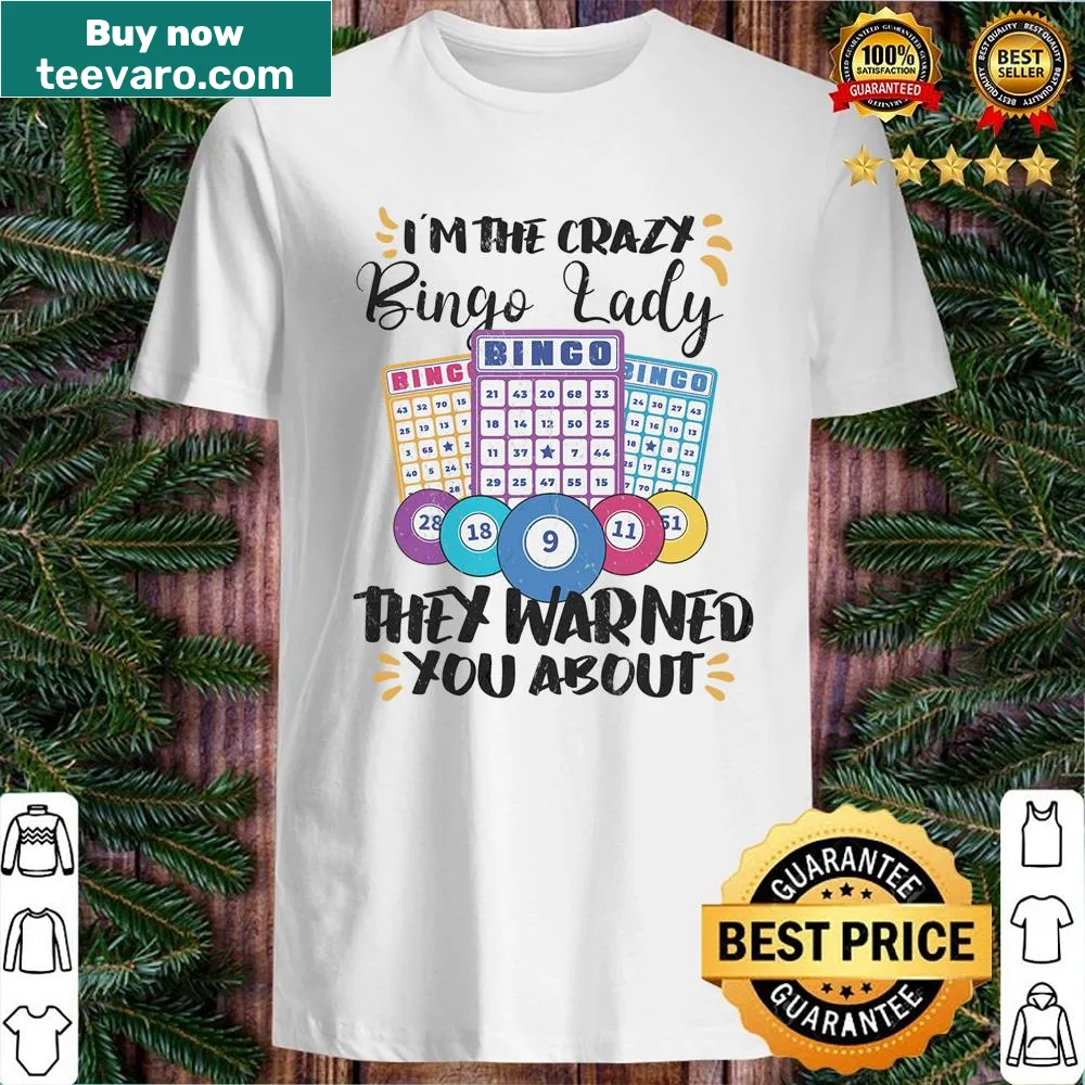 Typographic design with bingo cards on shirt for grandmas
