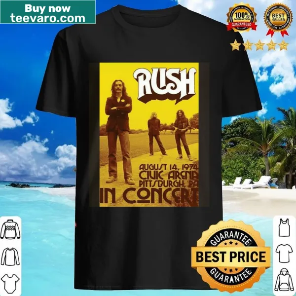 Vintage concert-themed shirt with a classic cover graphic