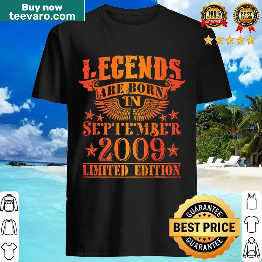 Badge design celebrating September 2009 birthday on shirt