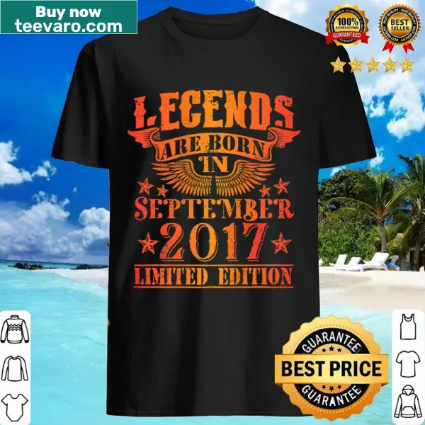 Badge design celebrating September 2017 birthday on shirt