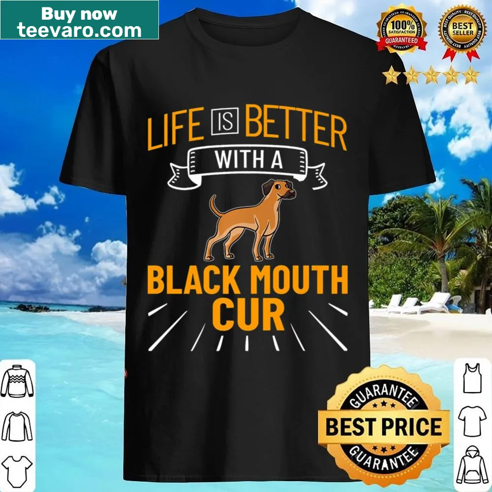 Illustration of Black Mouth Cur dog on shirt