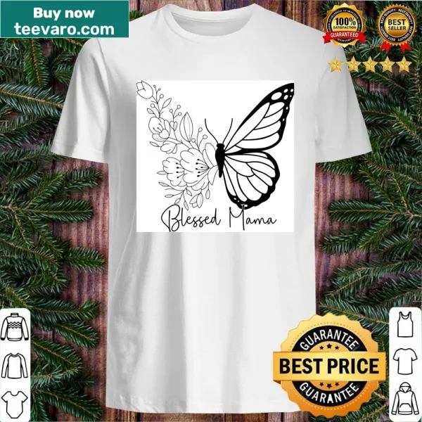Blessed Mama shirt with heartfelt typography design