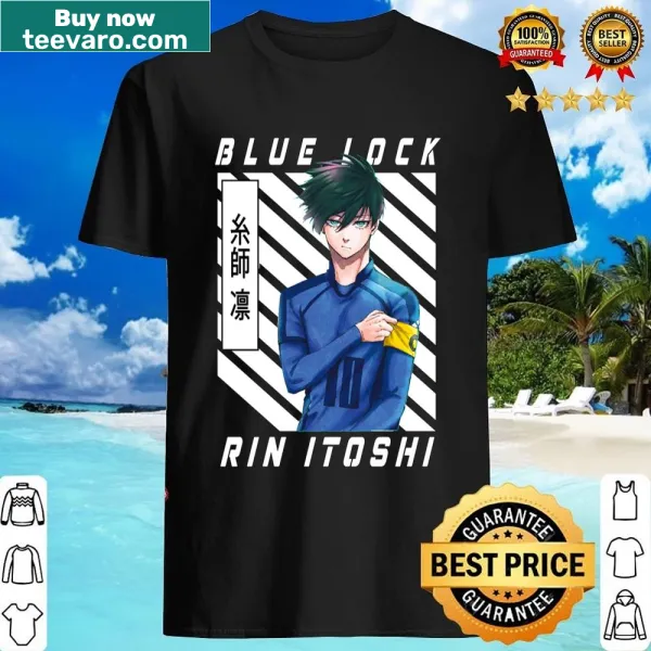 Soccer-themed shirt featuring illustrations inspired by Blue Lock