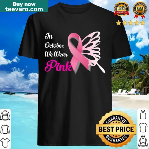 Breast cancer awareness shirt with pink typography