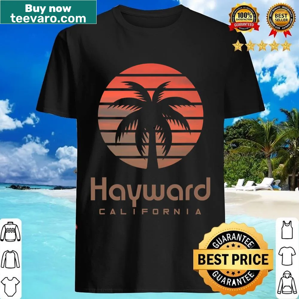 Shirt featuring 'Hayward' text representing California