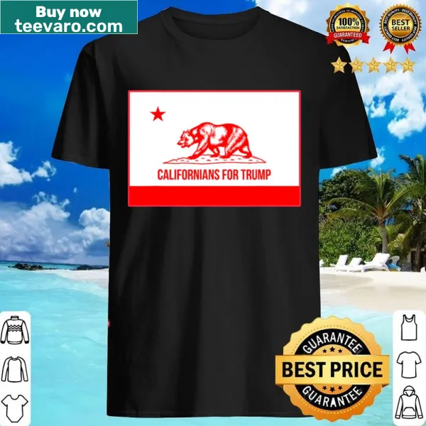 Patriotic shirt supporting Trump with Californian theme
