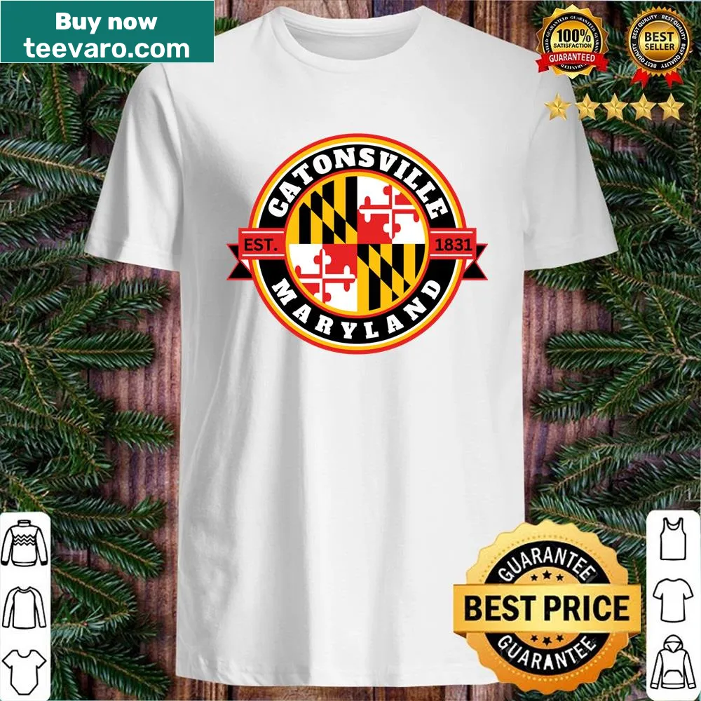 Shirt displaying the Catonsville Maryland seal