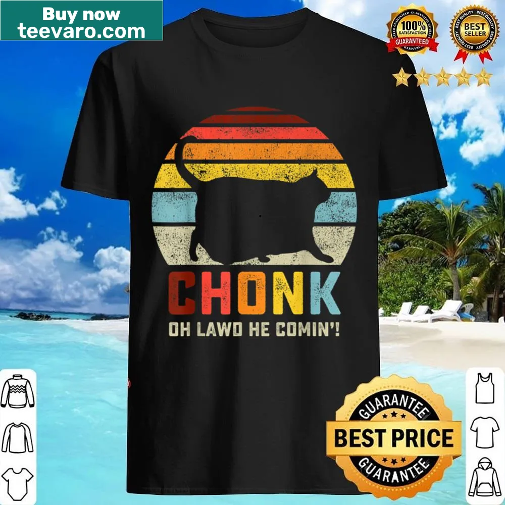 Funny Chonk Cat design on a vintage-style shirt for cat lovers